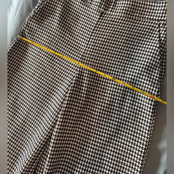 Zara women’s  Monochrome Houndstooth wide leg Pants size xs - Picture 7 of 8